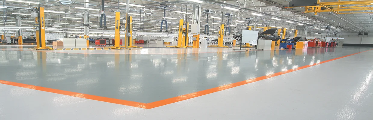 Industrial and construction polymer flooring